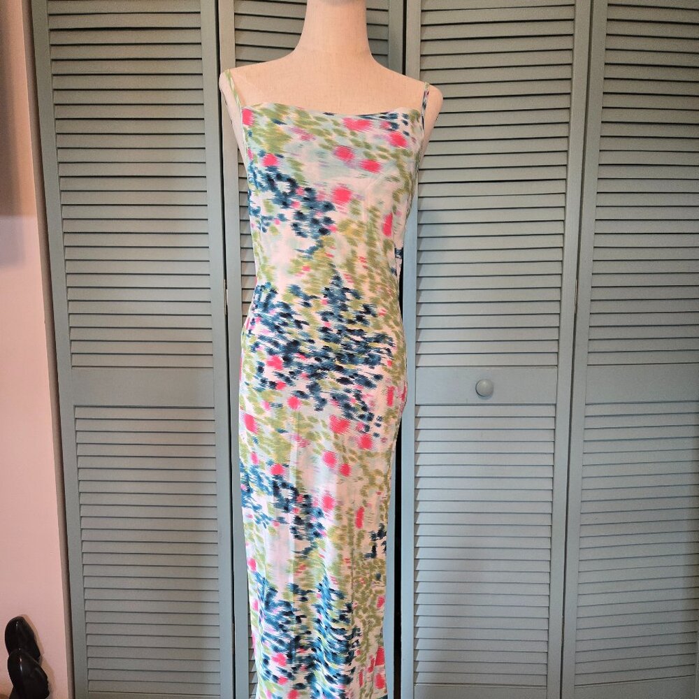 Nasty Gal Spaghetti strap Cowl neck Backless Floor length dress Size 6